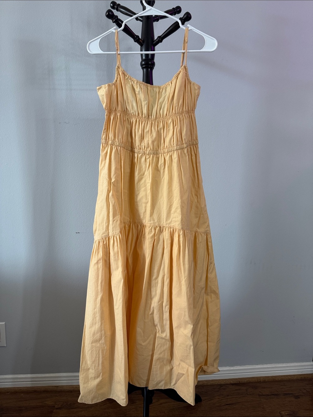 Vince Light Orange Tiered Maxi Dress